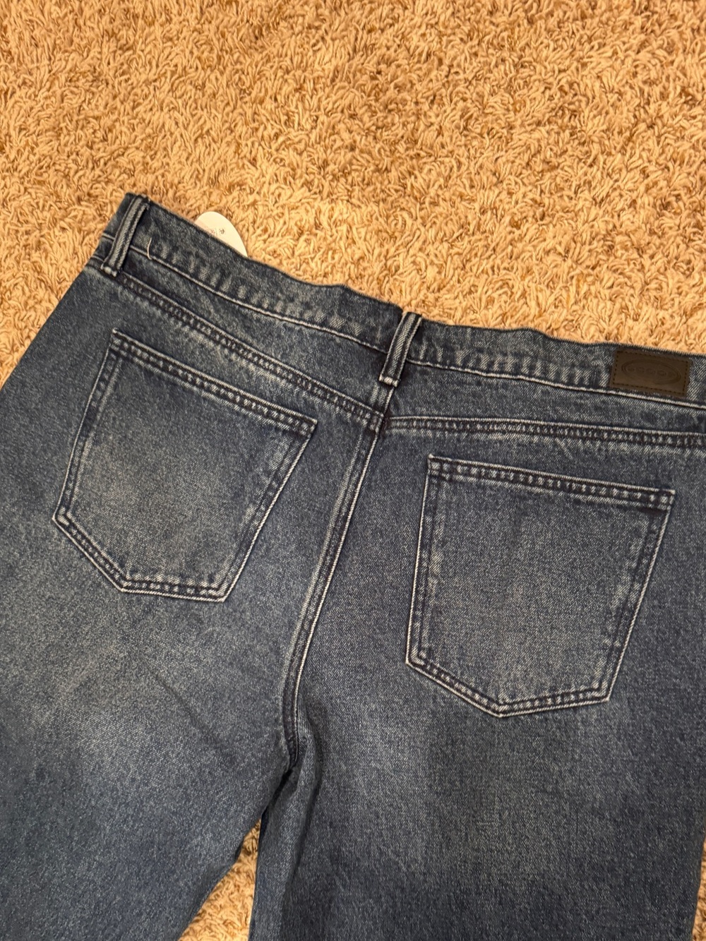 New Flare Slouchy Relaxed Wide Leg Jeans Dark Wash - Picture 7 of 7